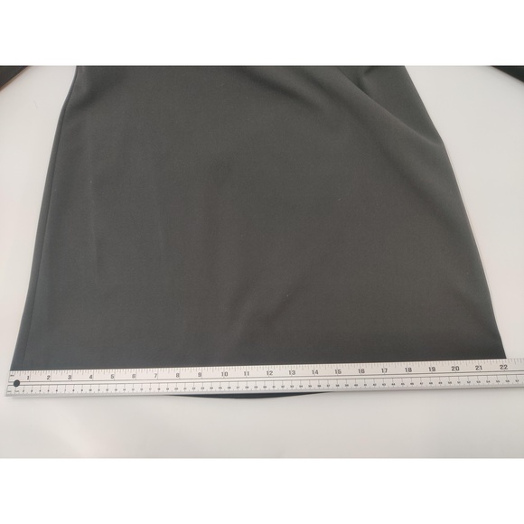 Calvin Klein Mini Dress Womens Size 12P Black Bow Long Sleeve Short Tie - Picture 10 of 11